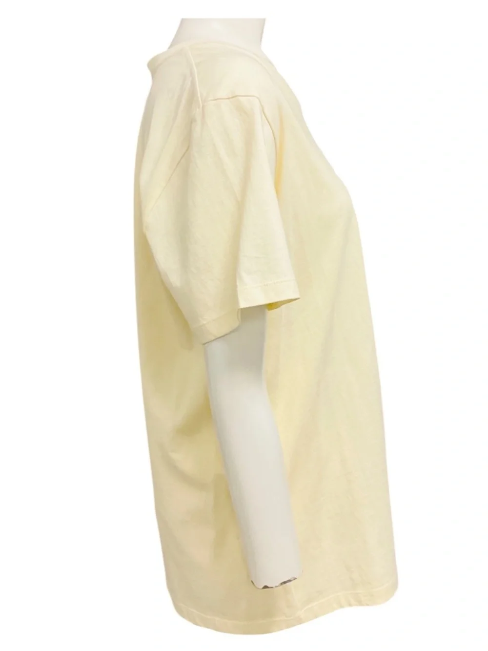 CELINE OFF-WHITE LOGO ANCHOR GRAPHIC PRINT COTTON TEE SHIRT - Picture 2 of 5